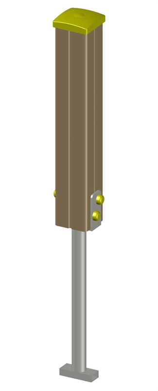 ГО-001 Столб брус с закладной (для секций детского газонного ограждения ГО-004 - ГО-011) ГО-001