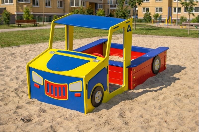 ДП-011 Песочница «‎Грузовичок» с ящиком для игрушек ДП-011